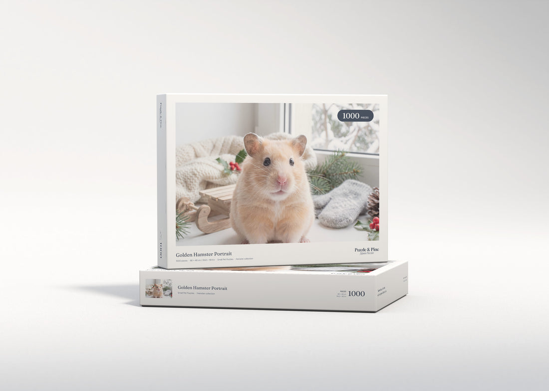 Golden Hamster Portrait jigsaw puzzle - gift box