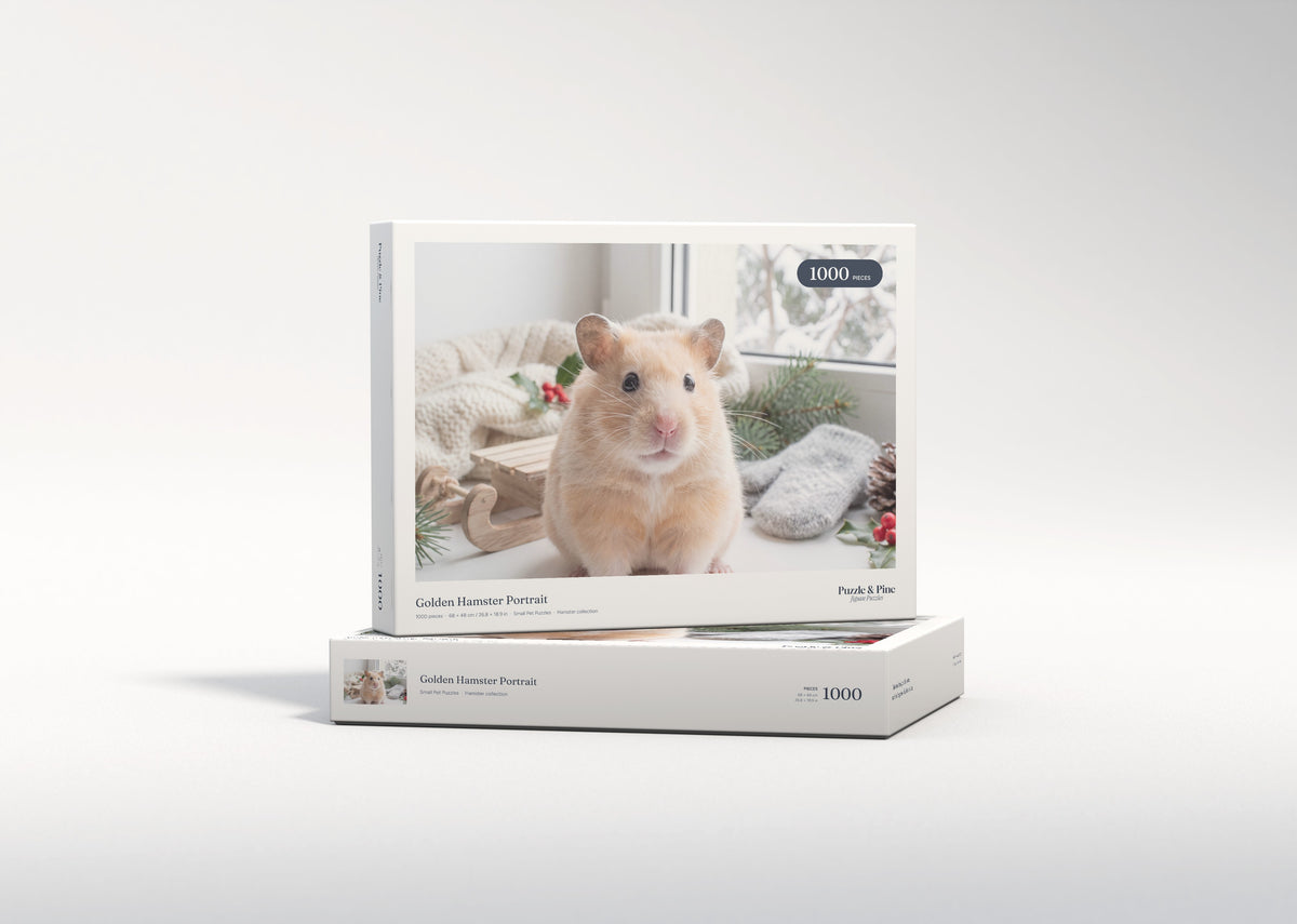 Golden Hamster Portrait jigsaw puzzle - gift box