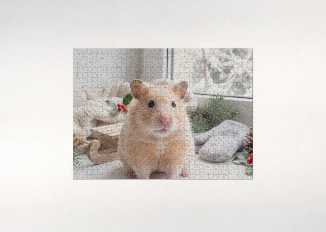 Golden Hamster Portrait jigsaw puzzle - gift box