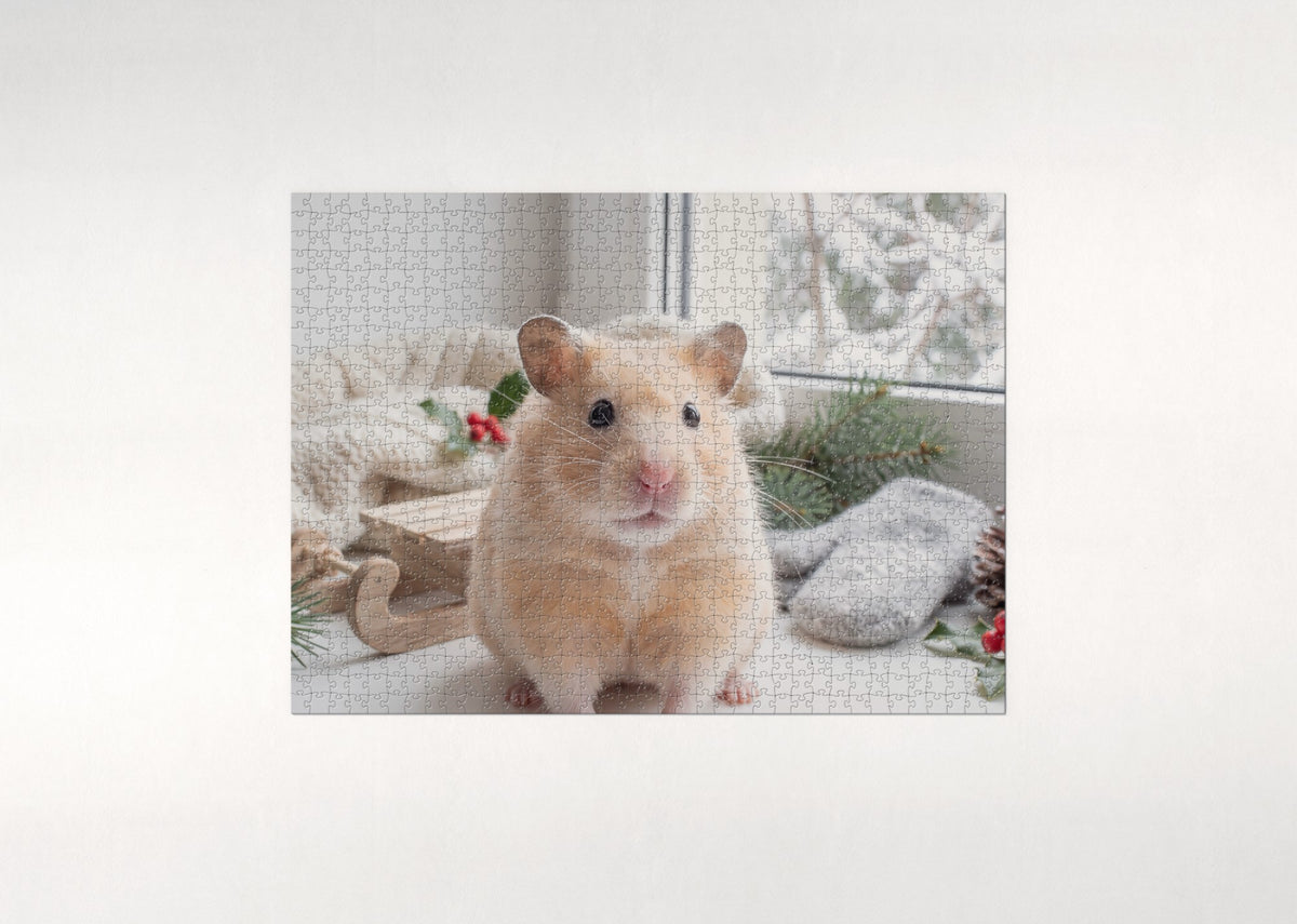 Golden Hamster Portrait jigsaw puzzle - flat puzzle