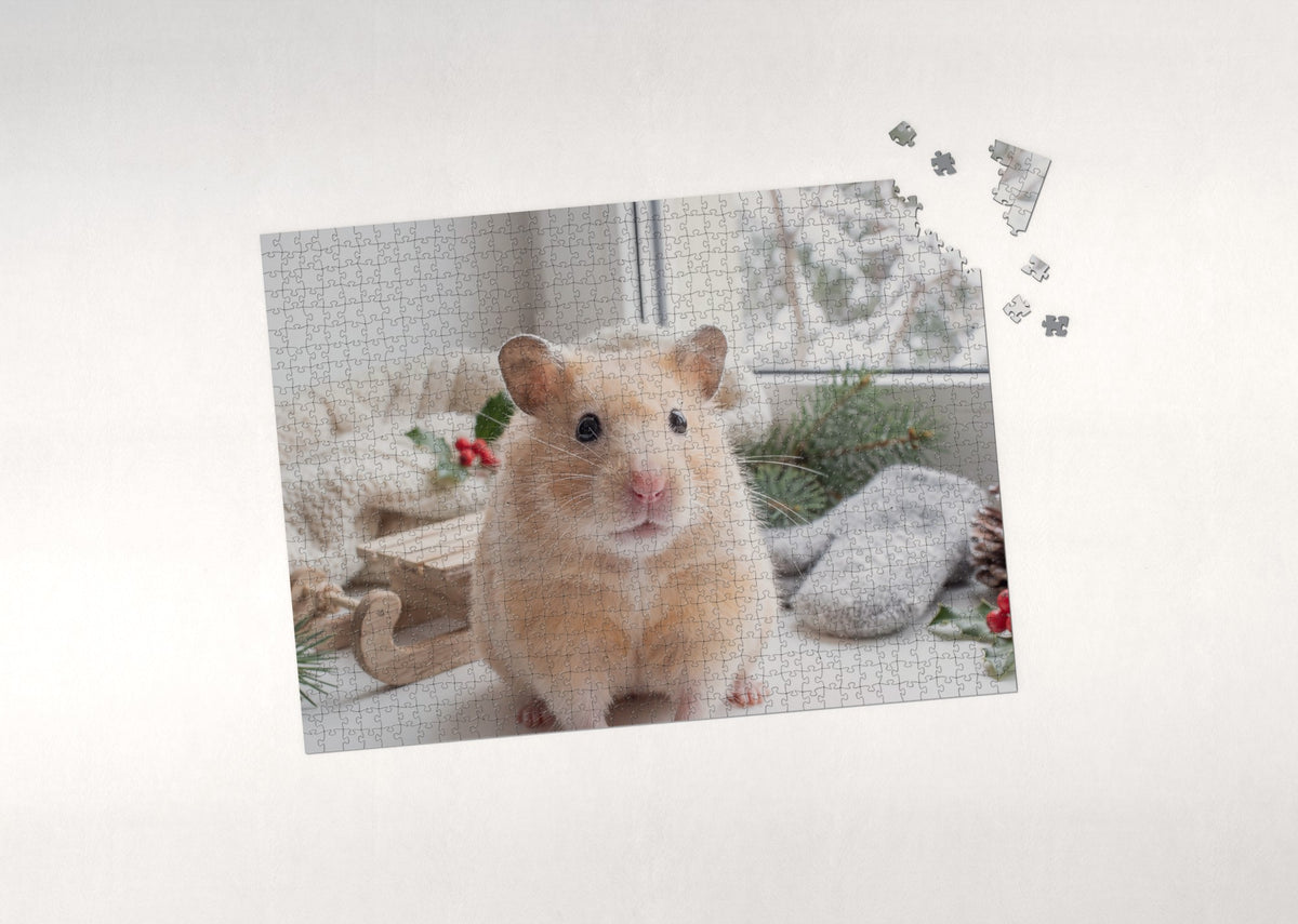Golden Hamster Portrait jigsaw puzzle - puzzle with loose pieces