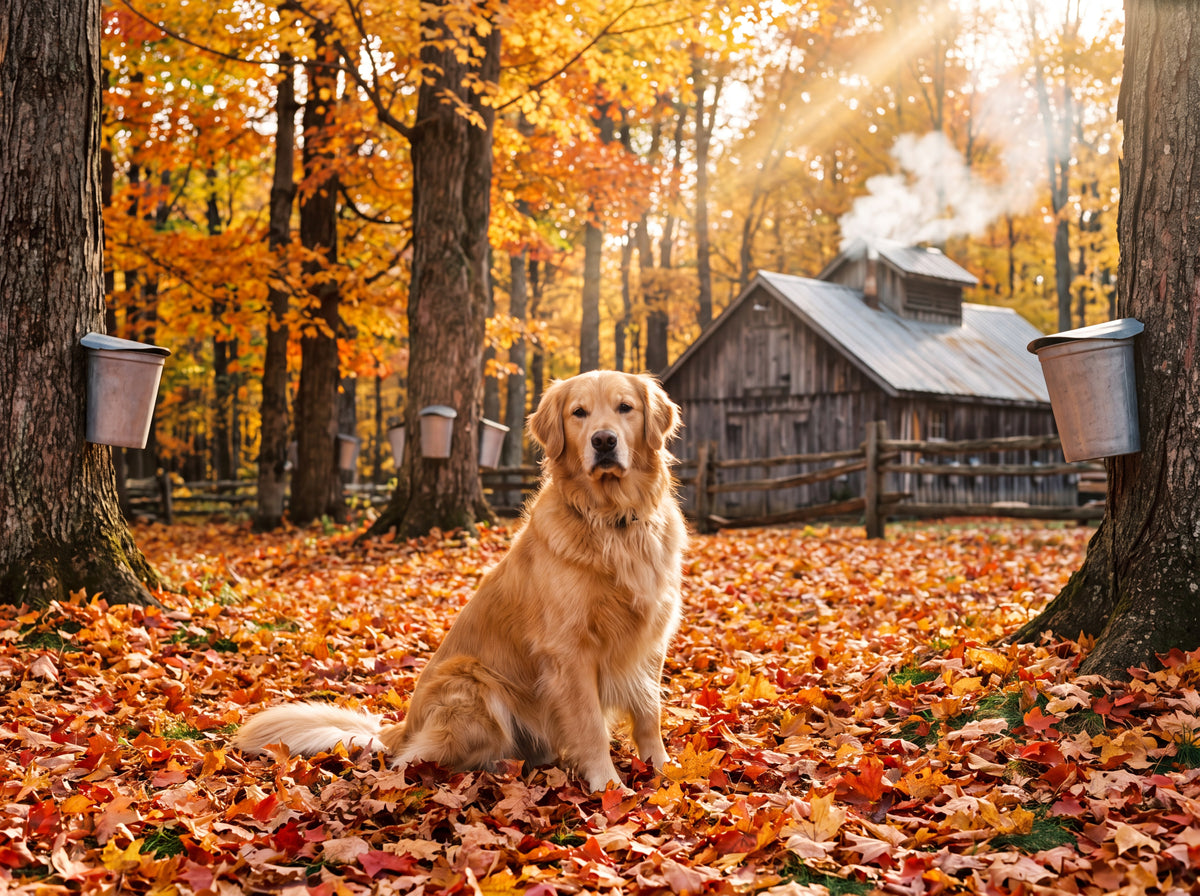Golden Retriever in the Maple Grove jigsaw puzzle
