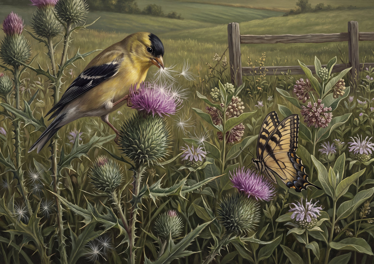 Goldfinch on the Thistle jigsaw puzzle