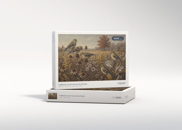 Goldfinches at the Autumn Seed Heads jigsaw puzzle - gift box