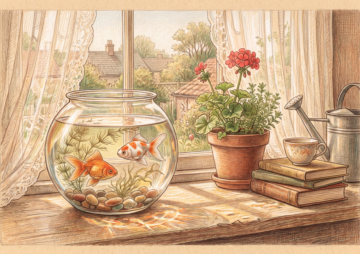 Goldfish Bowl on the Windowsill jigsaw puzzle