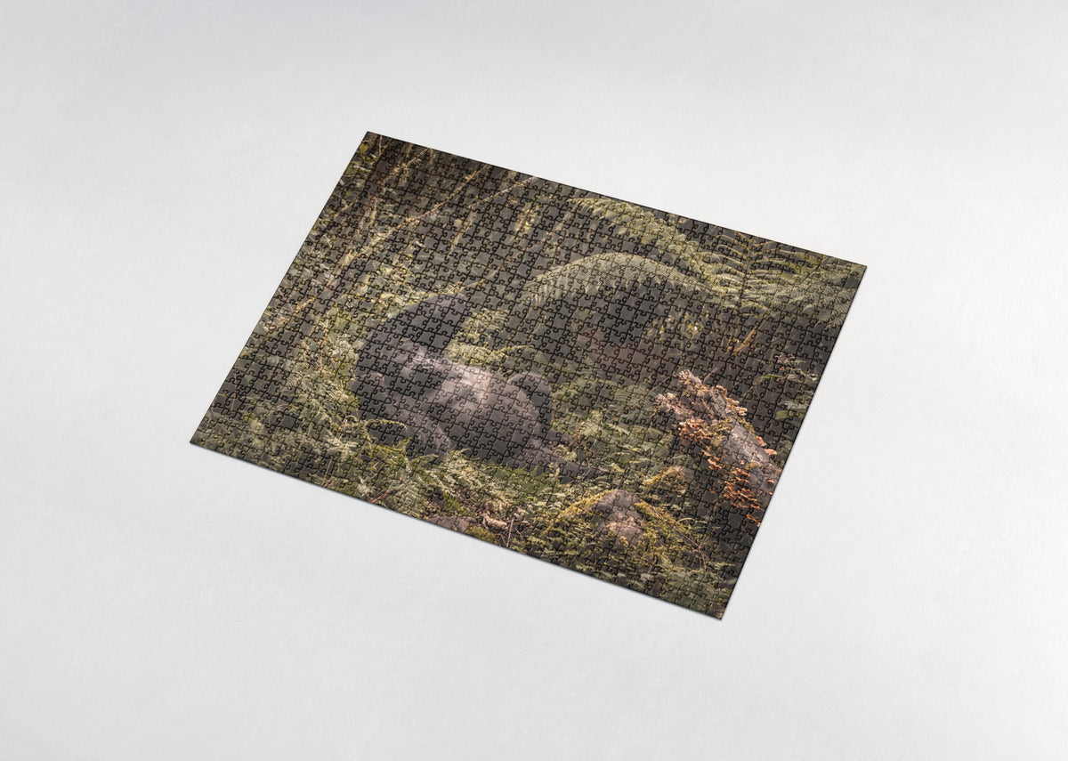 Gorilla Resting in the Ferns jigsaw puzzle - assembled puzzle