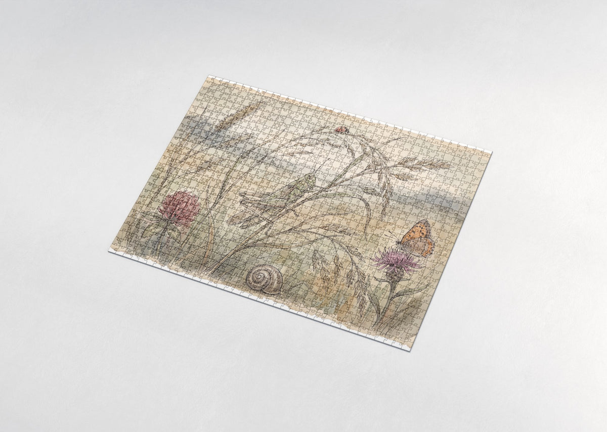 Grasshopper in the Tall Grass jigsaw puzzle - assembled puzzle