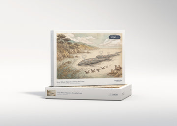 Gray Whale Migration Along the Coast jigsaw puzzle - gift box