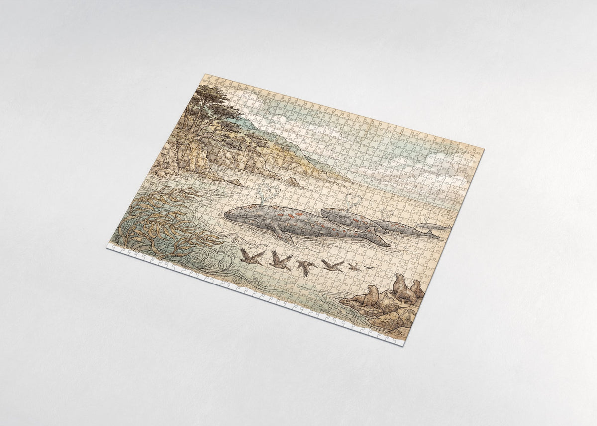 Gray Whale Migration Along the Coast jigsaw puzzle - assembled puzzle