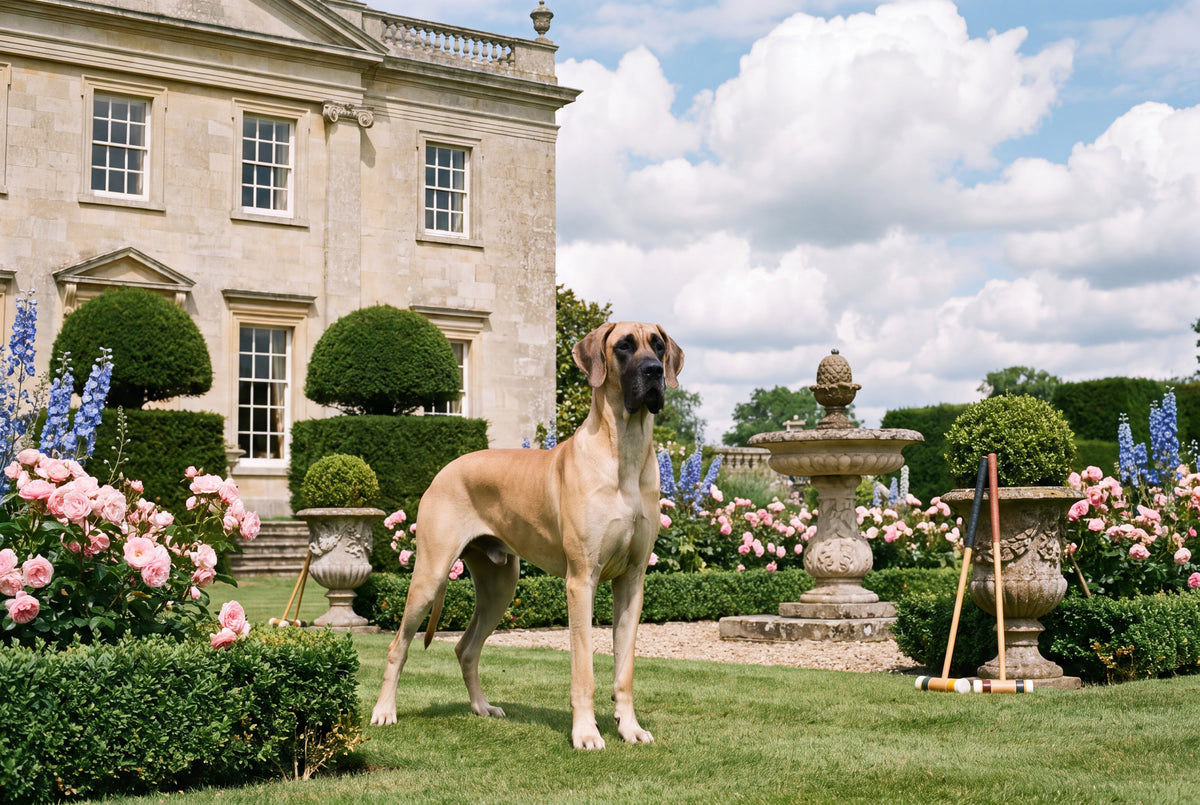 Great Dane on the Estate Lawn jigsaw puzzle