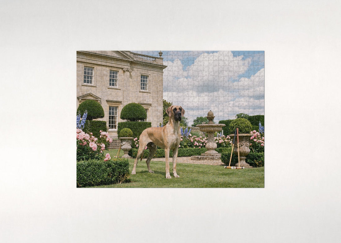 Great Dane on the Estate Lawn jigsaw puzzle - gift box