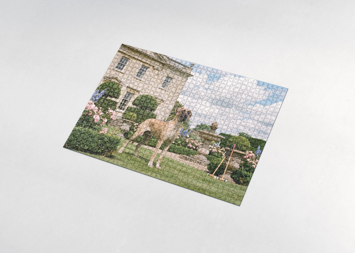 Great Dane on the Estate Lawn jigsaw puzzle - assembled puzzle