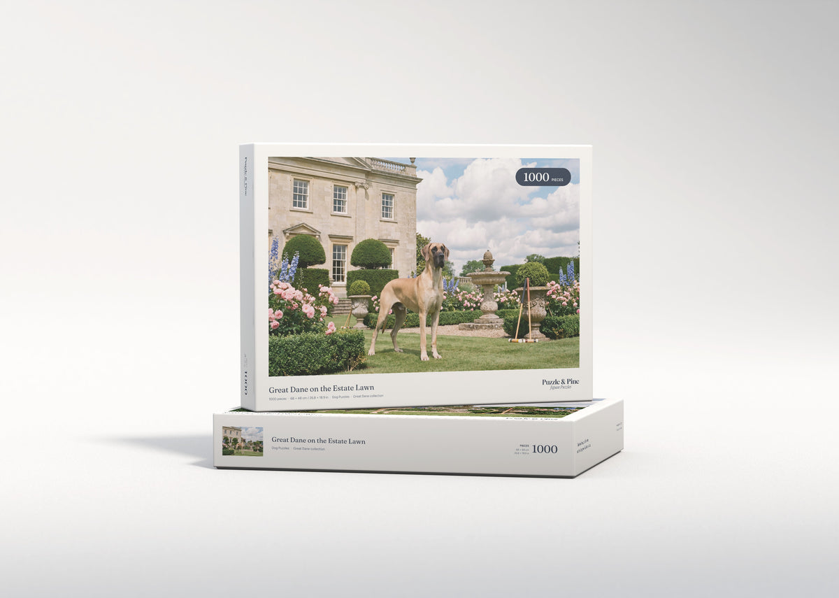 Great Dane on the Estate Lawn jigsaw puzzle - gift box