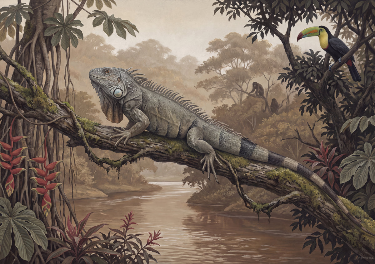 Green Iguana in the Jungle jigsaw puzzle