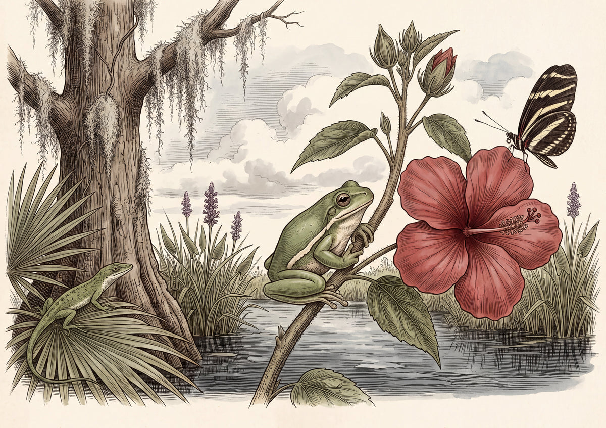 Green Tree Frog on the Hibiscus jigsaw puzzle