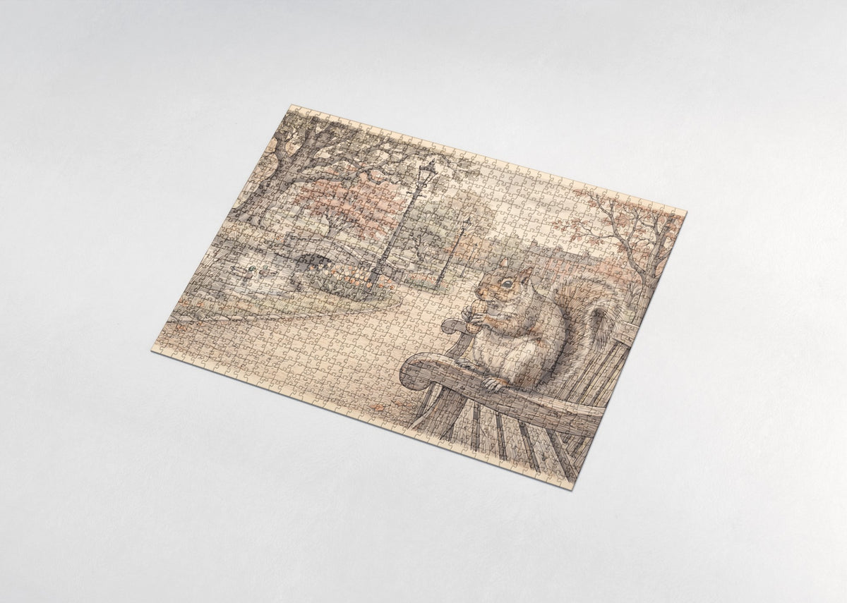 Grey Squirrel in the Park jigsaw puzzle - assembled puzzle