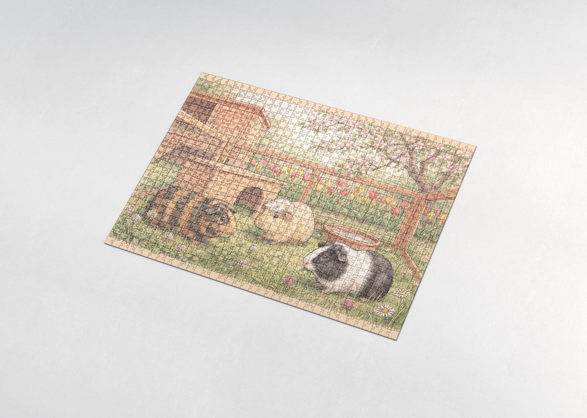Guinea Pigs in the Clover jigsaw puzzle - assembled puzzle