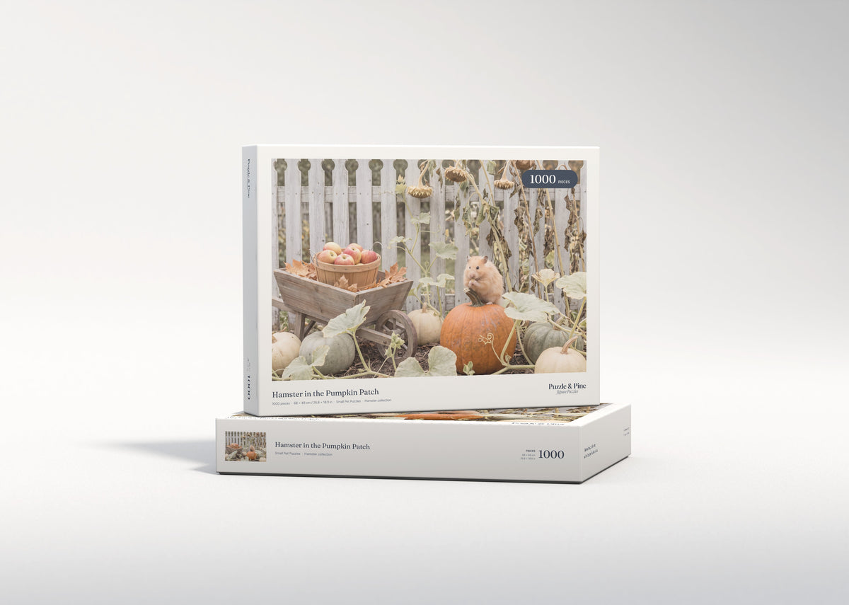 Hamster in the Pumpkin Patch jigsaw puzzle - gift box