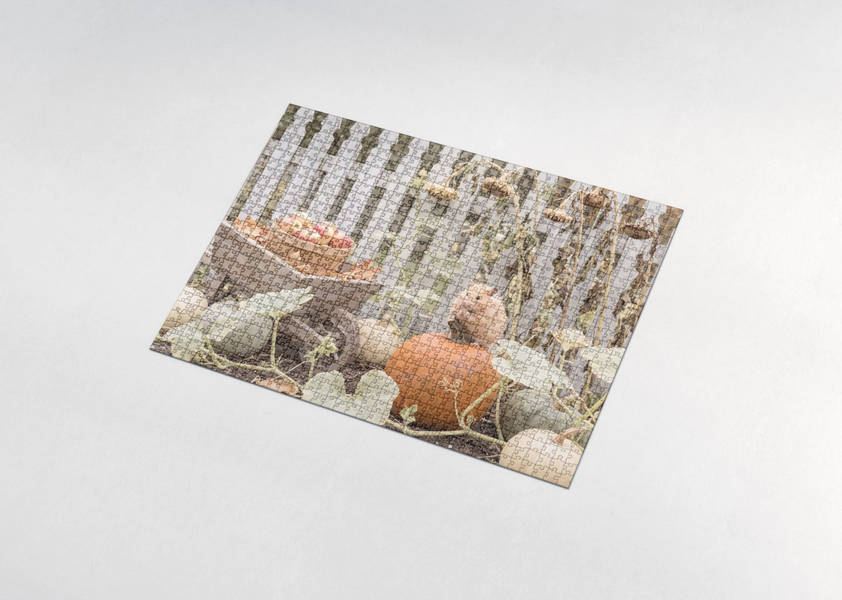 Hamster in the Pumpkin Patch jigsaw puzzle - assembled puzzle