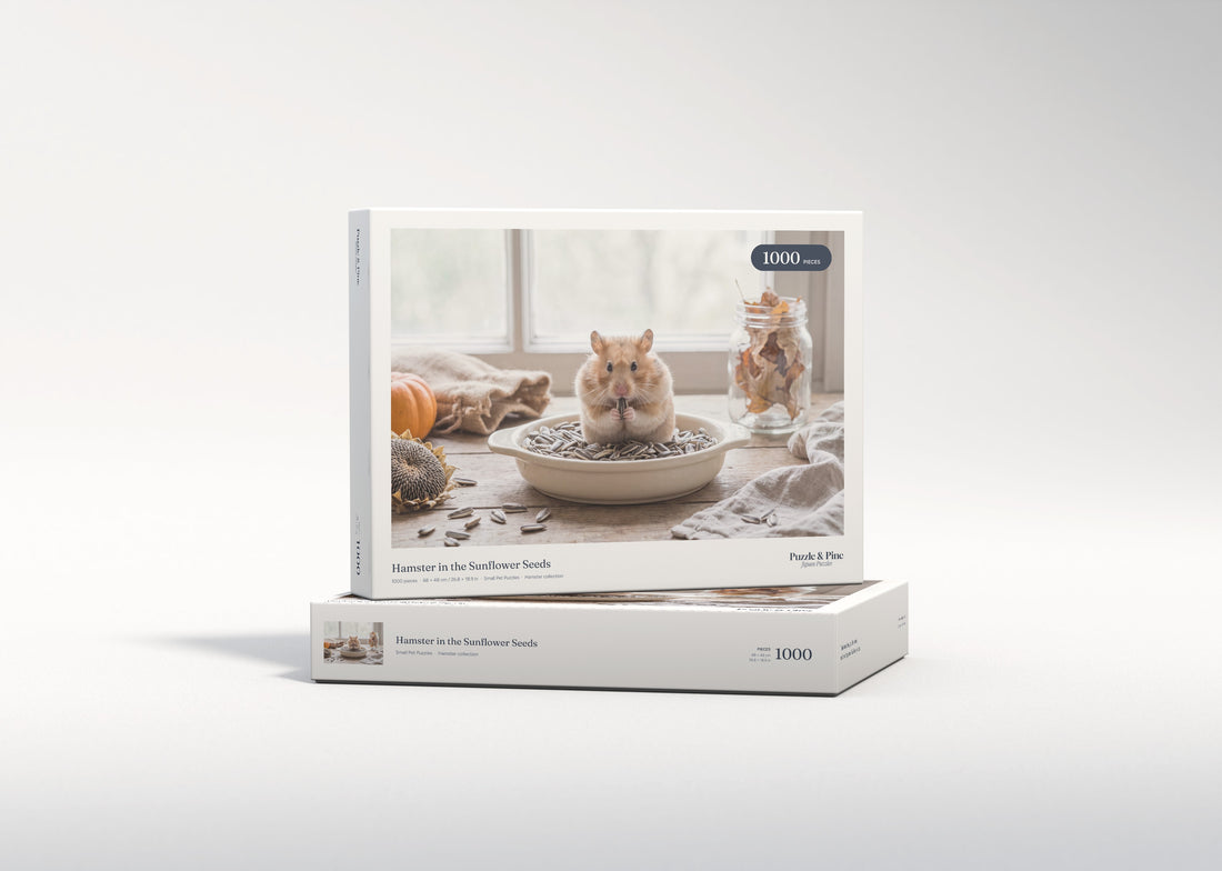 Hamster in the Sunflower Seeds jigsaw puzzle - gift box