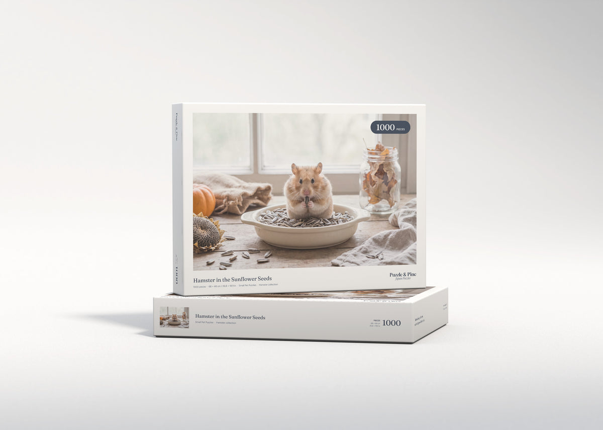 Hamster in the Sunflower Seeds jigsaw puzzle - gift box