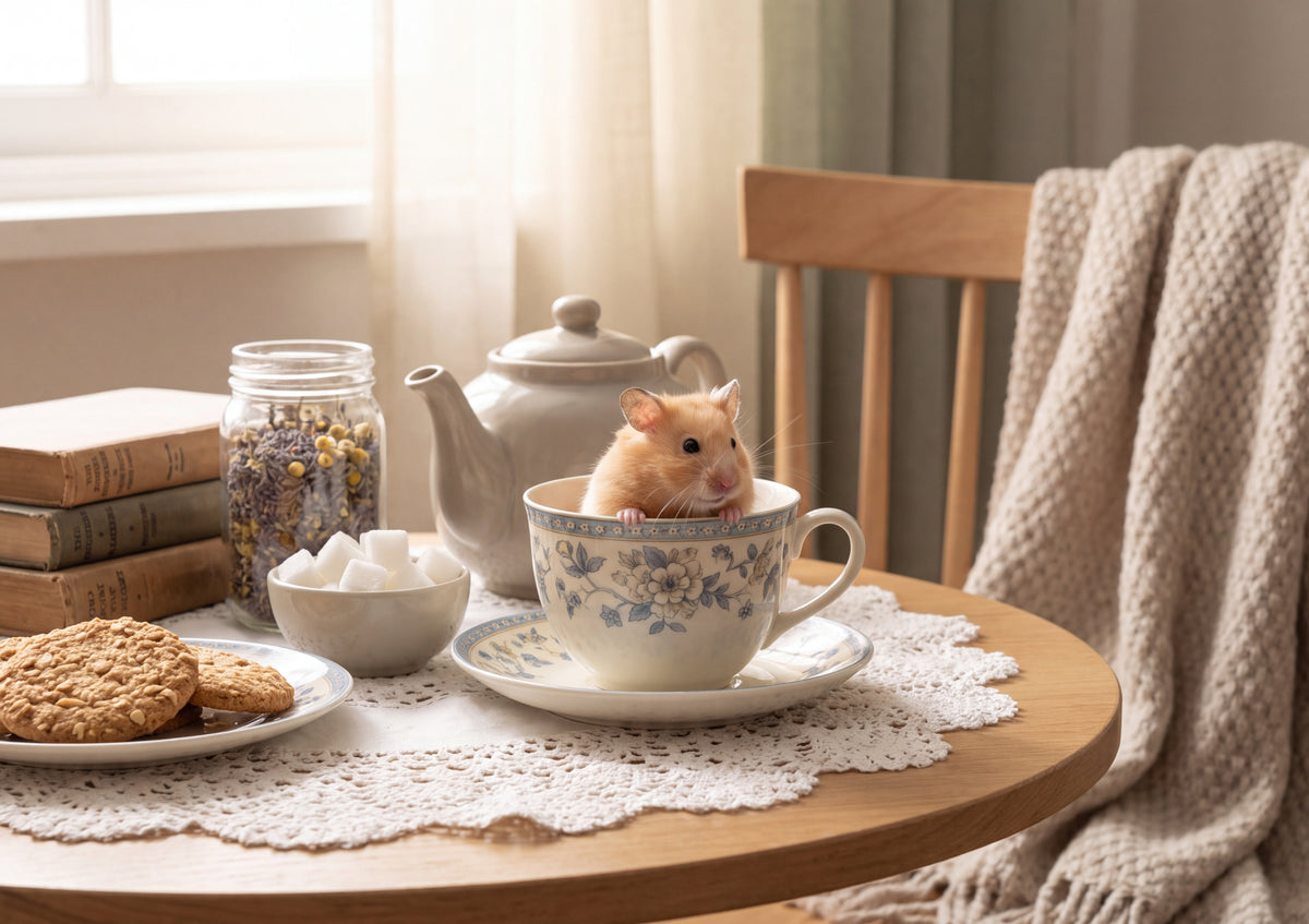 Hamster Peeking from the Teacup jigsaw puzzle