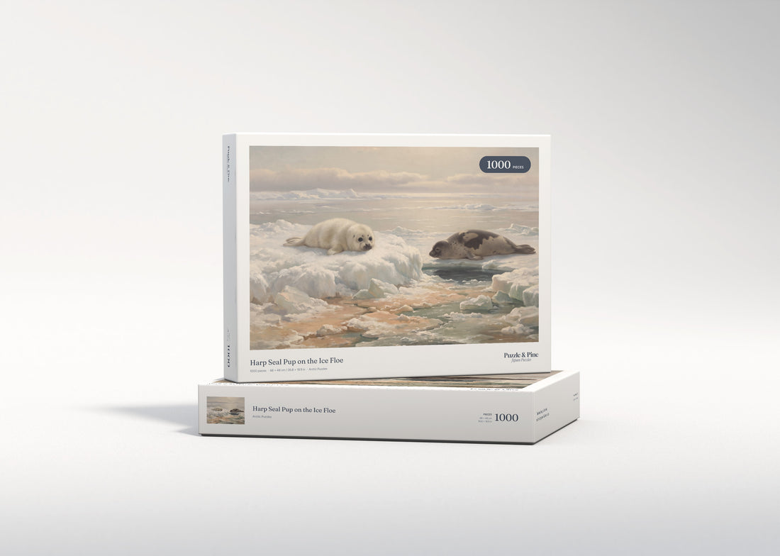 Harp Seal Pup on the Ice Floe jigsaw puzzle - gift box