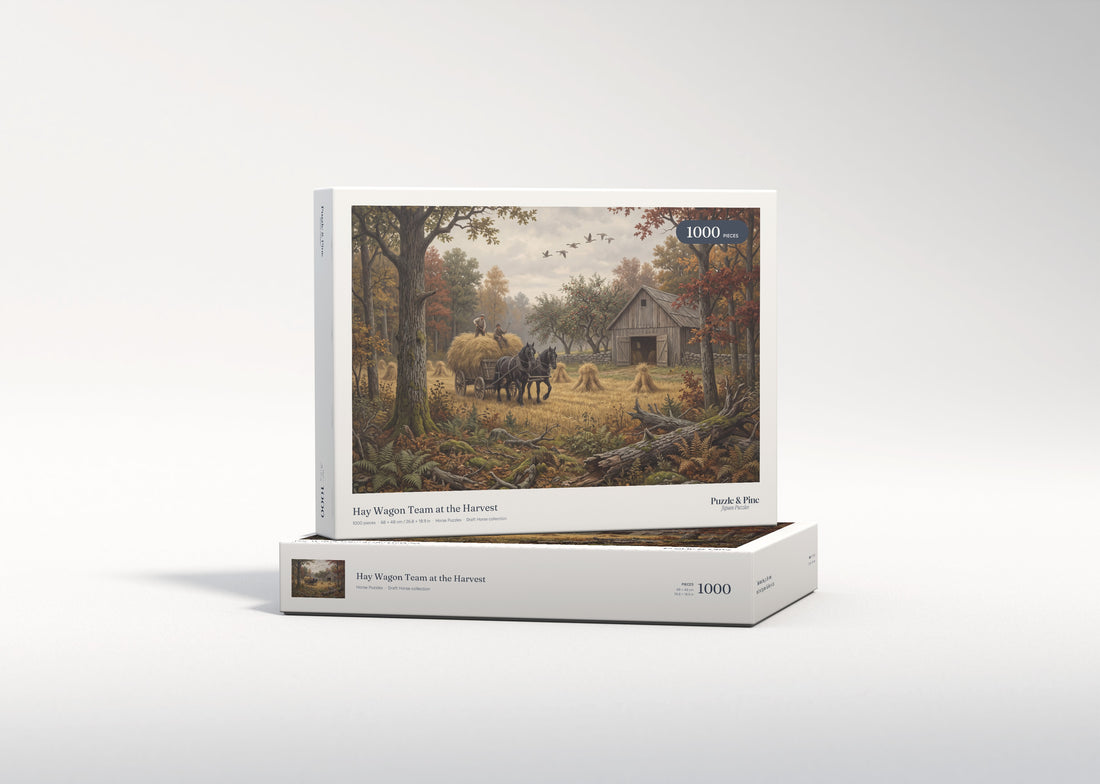 Hay Wagon Team at the Harvest jigsaw puzzle - gift box