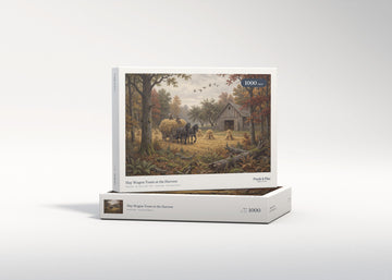 Hay Wagon Team at the Harvest jigsaw puzzle - gift box