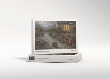 Hedgehog in the Cottage Garden jigsaw puzzle - gift box