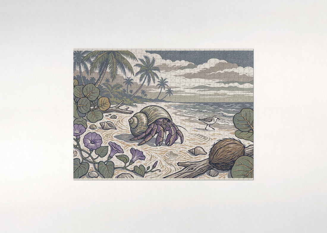 Hermit Crab on the Beach jigsaw puzzle - gift box