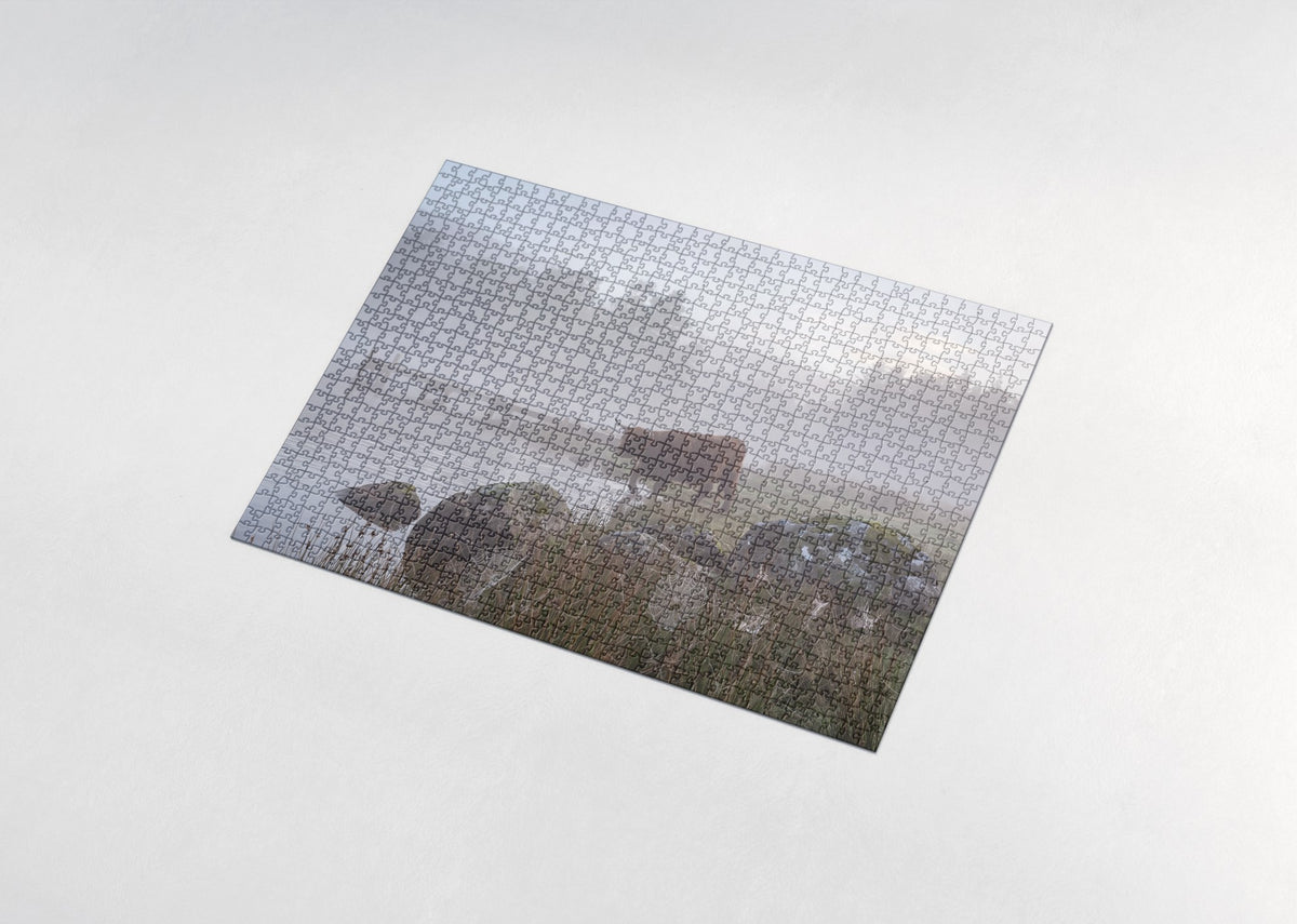 Highland Cow in the Morning Fog jigsaw puzzle - assembled puzzle