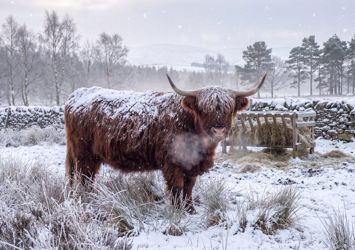 Highland Cow in the Snow jigsaw puzzle