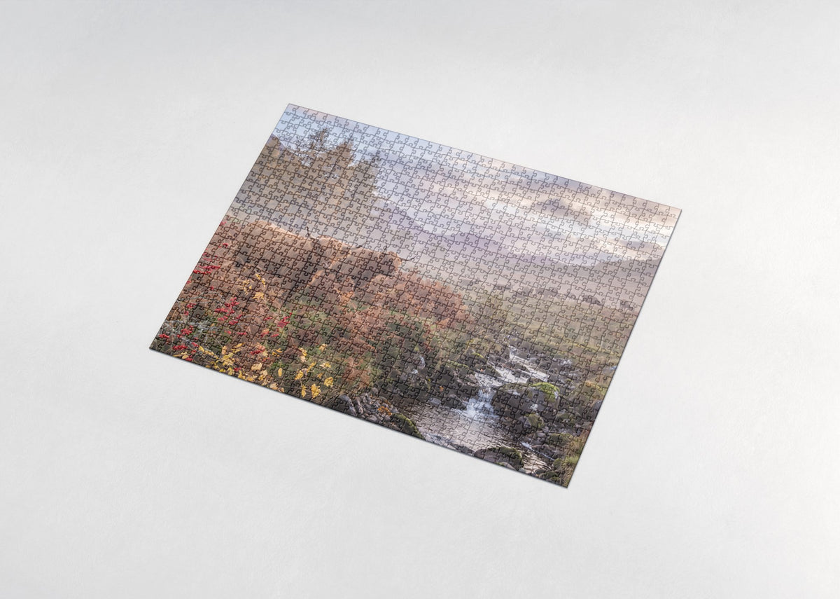 Highland Cows in the Autumn Bracken jigsaw puzzle - assembled puzzle