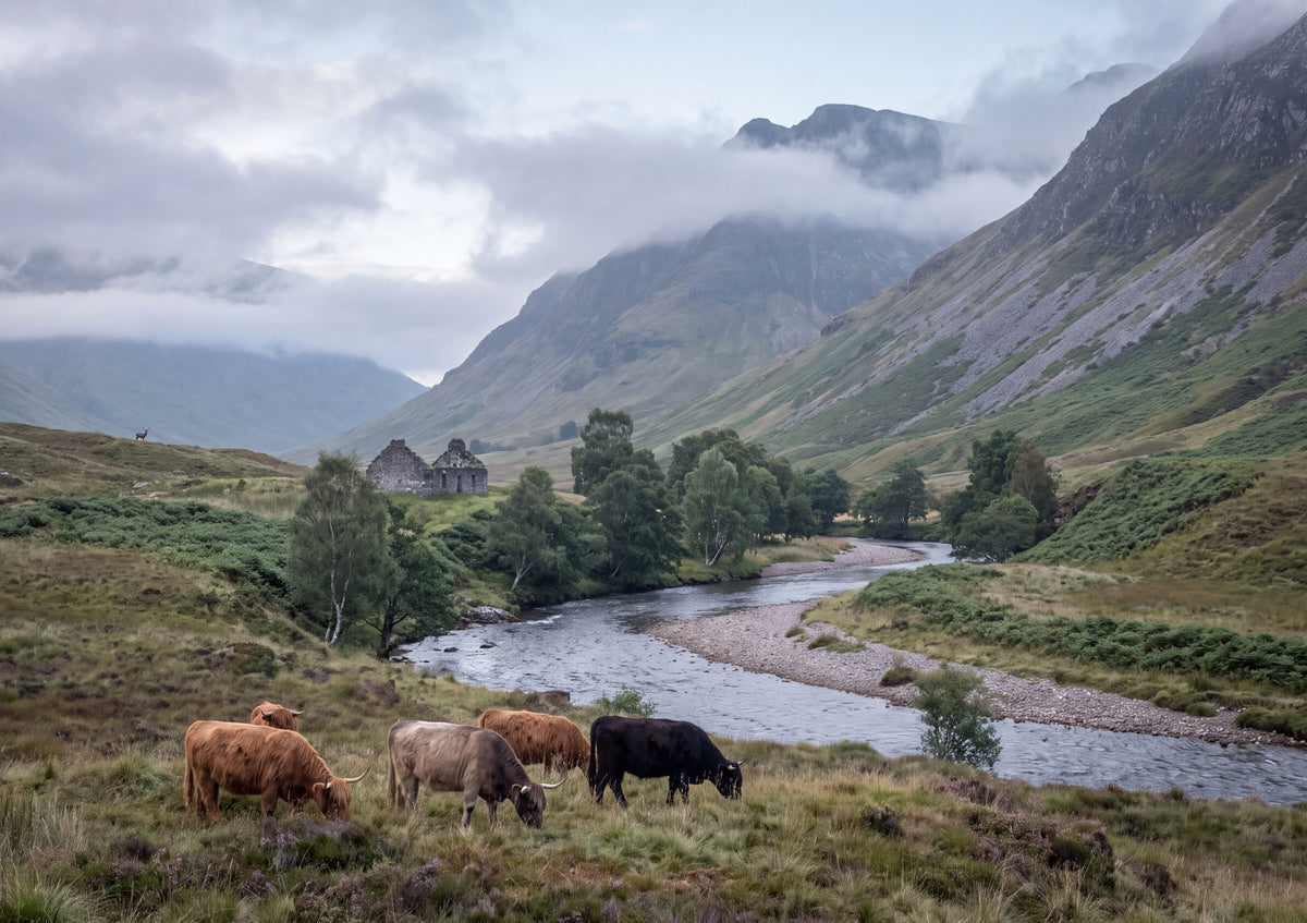 Highland Cows in the Scottish Glen jigsaw puzzle