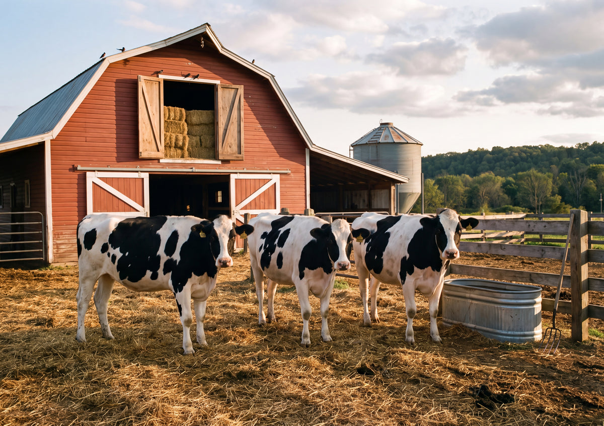 Holstein Cows at the Red Barn jigsaw puzzle