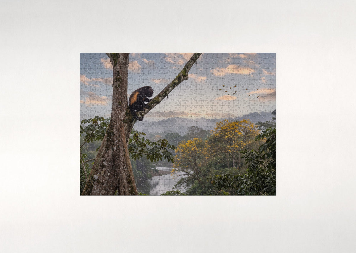 Howler Monkey at Sunrise jigsaw puzzle - flat puzzle