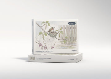 Hummingbird Nest in the Spring Rain jigsaw puzzle - gift box