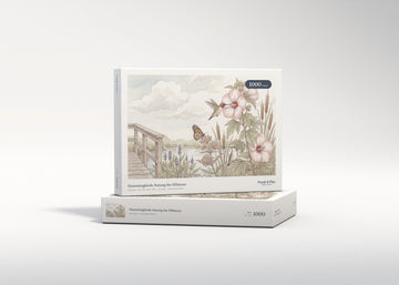 Hummingbirds Among the Hibiscus jigsaw puzzle - gift box