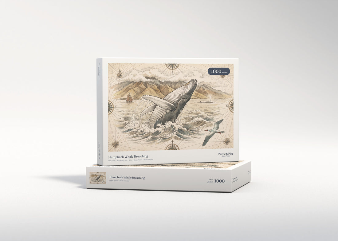 Humpback Whale Breaching jigsaw puzzle - gift box