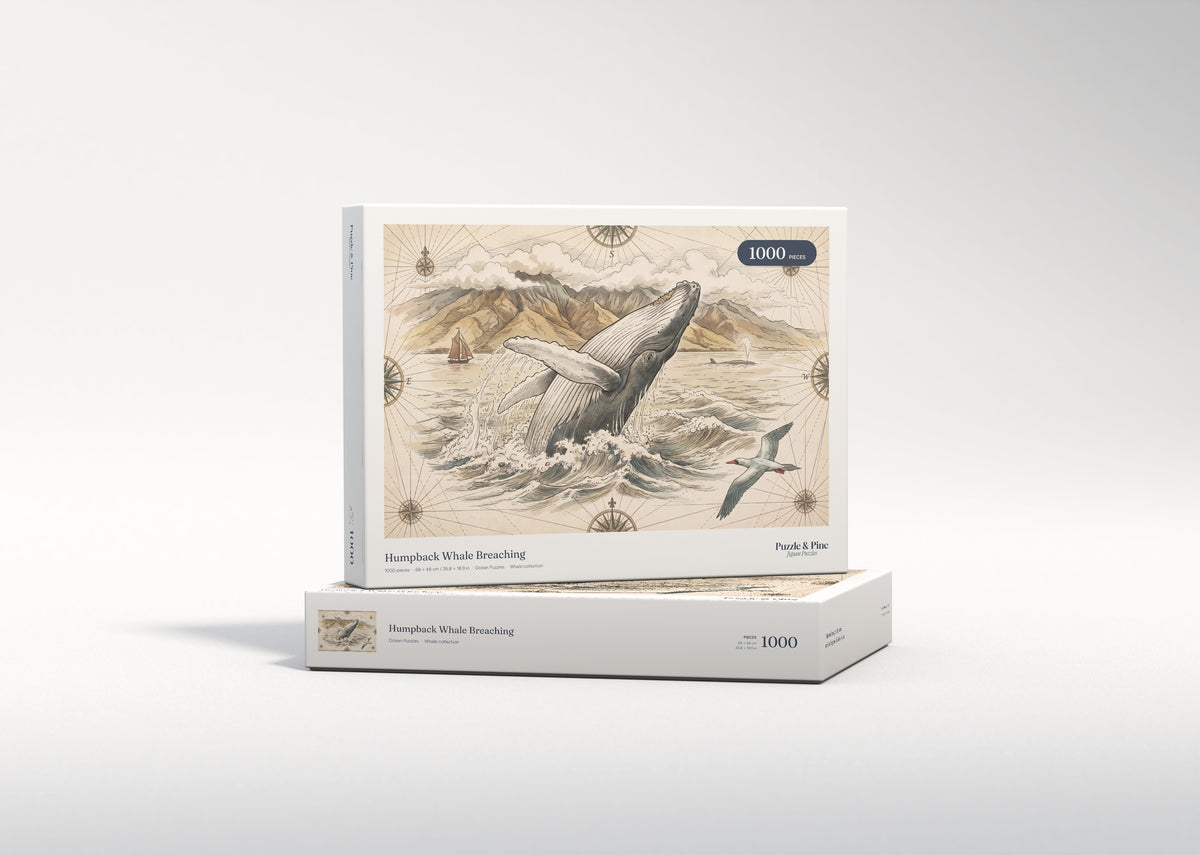 Humpback Whale Breaching jigsaw puzzle - gift box