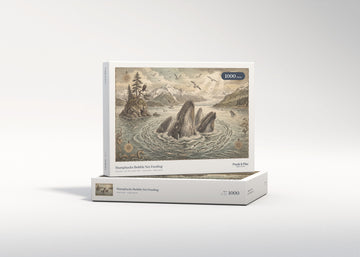 Humpbacks Bubble Net Feeding jigsaw puzzle - gift box