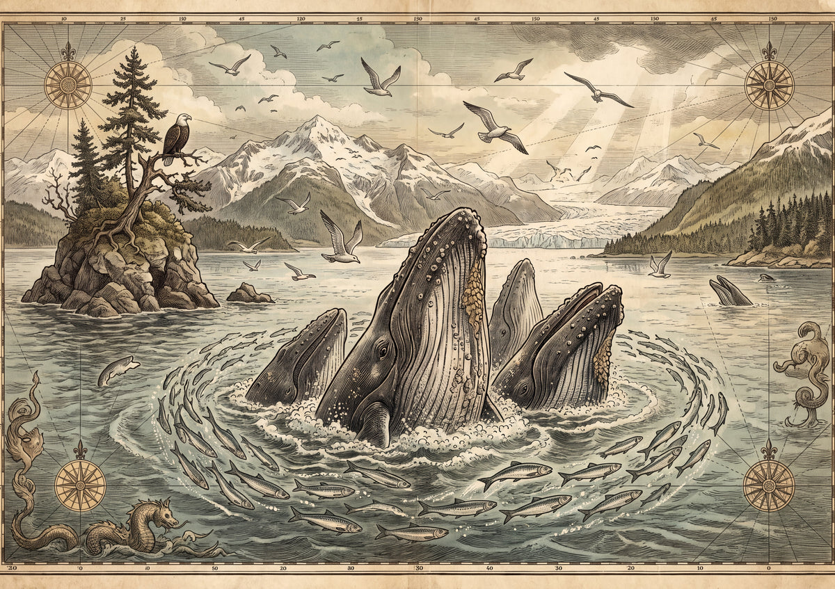 Humpbacks Bubble Net Feeding jigsaw puzzle