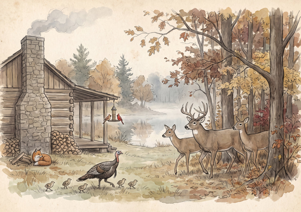 Hunting Lodge Wildlife Scene jigsaw puzzle