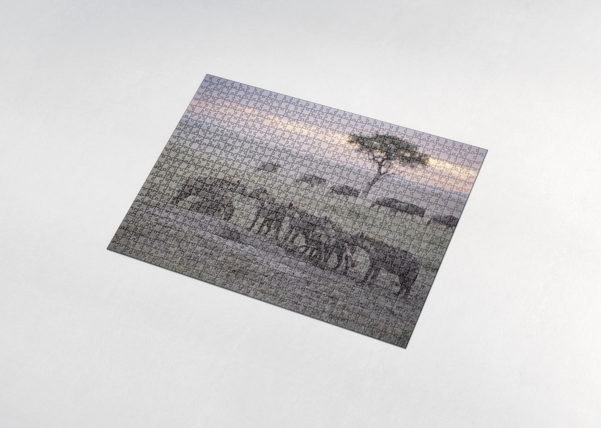Hyena Clan at Dusk jigsaw puzzle - assembled puzzle