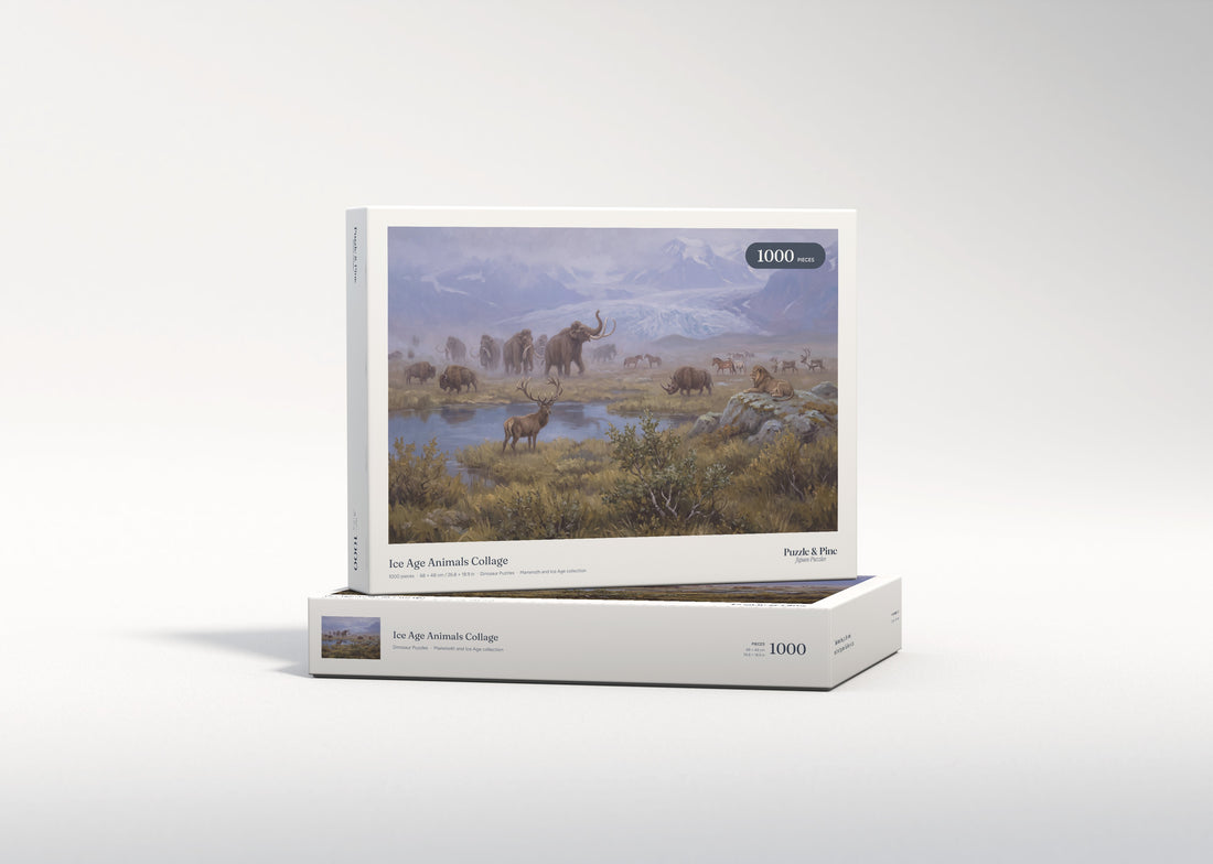 Ice Age Animals Collage jigsaw puzzle - gift box