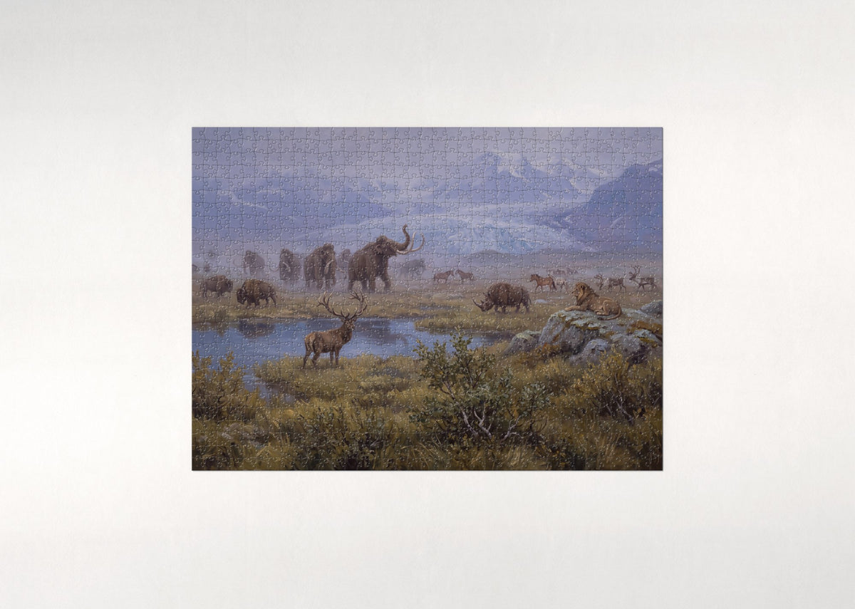 Ice Age Animals Collage jigsaw puzzle - flat puzzle