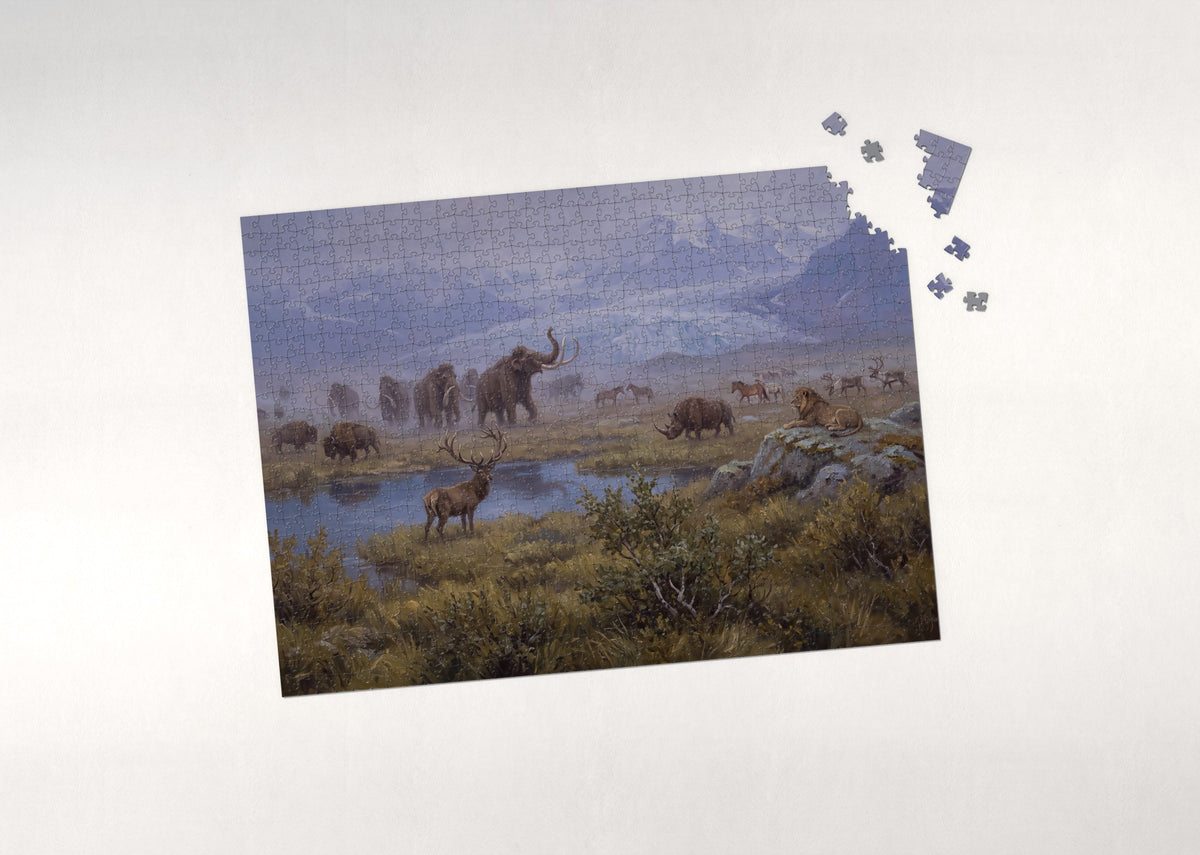 Ice Age Animals Collage jigsaw puzzle - puzzle with loose pieces