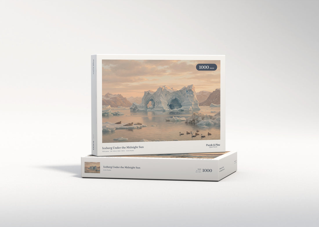 Iceberg Under the Midnight Sun jigsaw puzzle - gift box