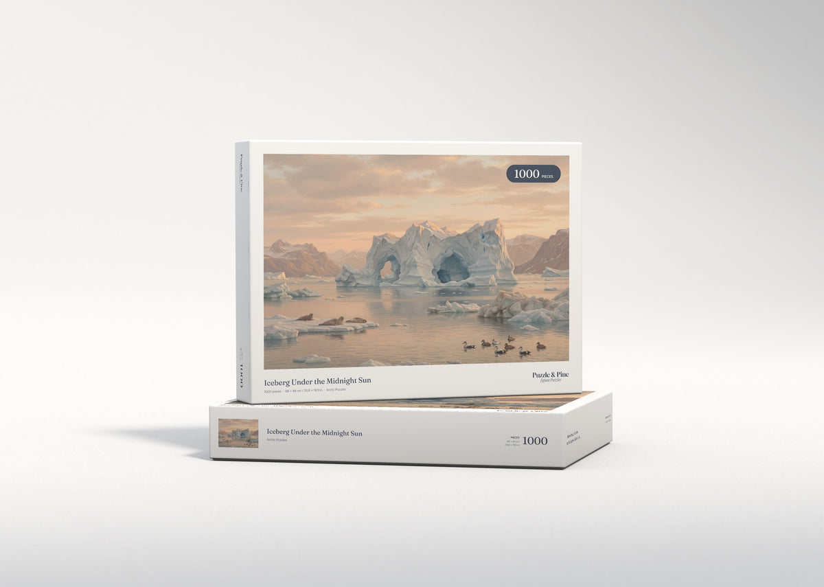 Iceberg Under the Midnight Sun jigsaw puzzle - gift box